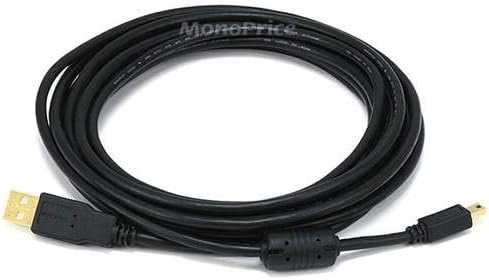 15-Feet 2.0 5pin 28/24AWG (105450) Monoprice USB A Male to Mini-B Male Cable with Ferrite Core (Gold Plated)