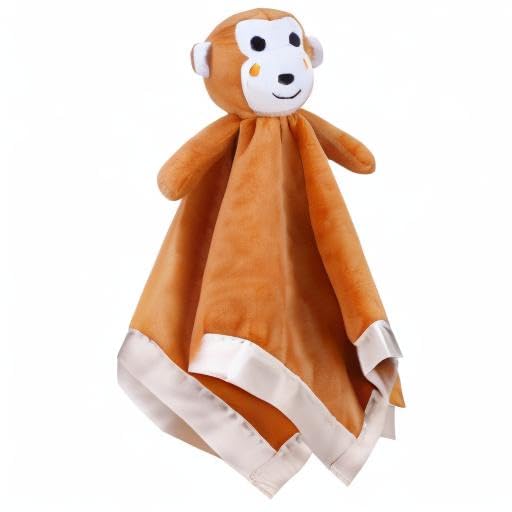 Pro Goleem Monkey Lovey - Soft Security Blanket & Snuggle Toy for Newborns | 16 Inch Baby Gift