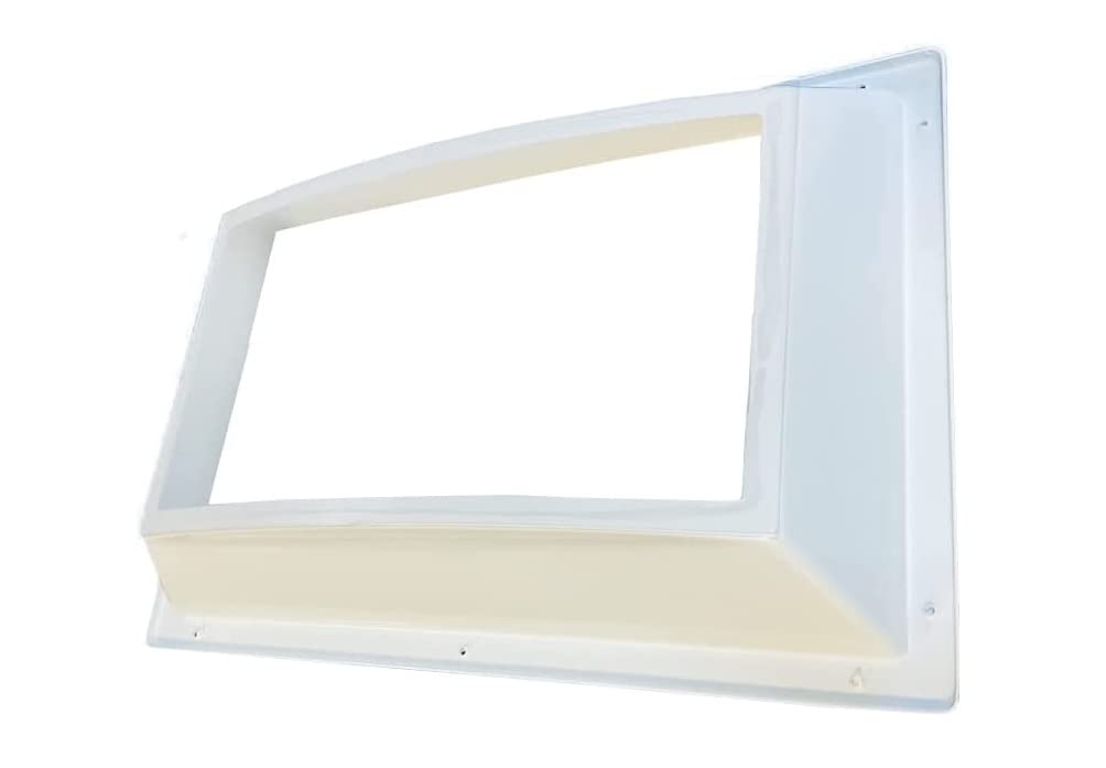 Straight Creek Trading SCT RV Skylight Bundle - Clear Outer Dome 14" x 22", Flange 17" x 25" and Inner Dome with Window 14" x 22" + Dicor 501LSW-1 Lap Sealant