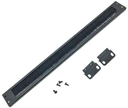 JINGCHENGMEI 2 Pack-1U 19-inch 19" (BF01UAB2PC) Brush Panel Rack Mount Disassembled Cable Management Panel with Brush