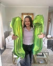 Skiennix Number 8 Balloon - 40 Inch Light Green Birthday Decoration for Girls | Party Supplies