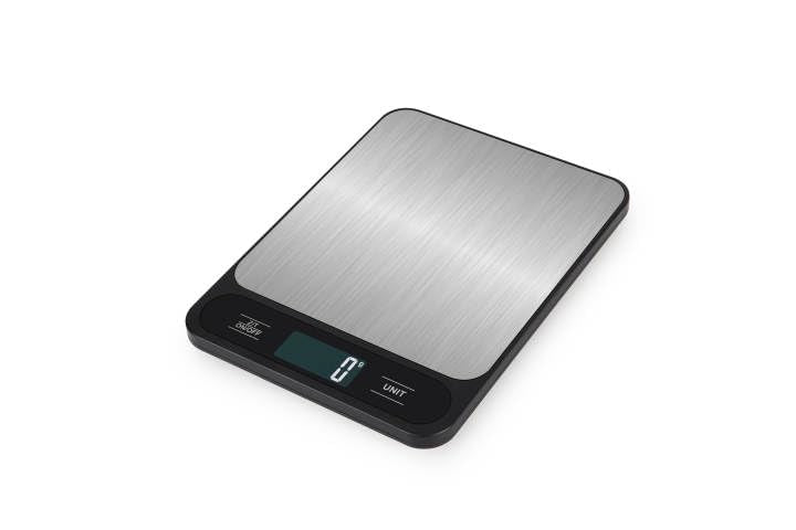 Skiennix Digital Kitchen Weight Scale - Sleek Silver & Black Design for Accurate Measurements