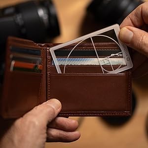(2 Pack) Golden Ratio/Fibonacci Composition View Finder/Viewer Photography/Painting/Drawing Credit Card Size Fits