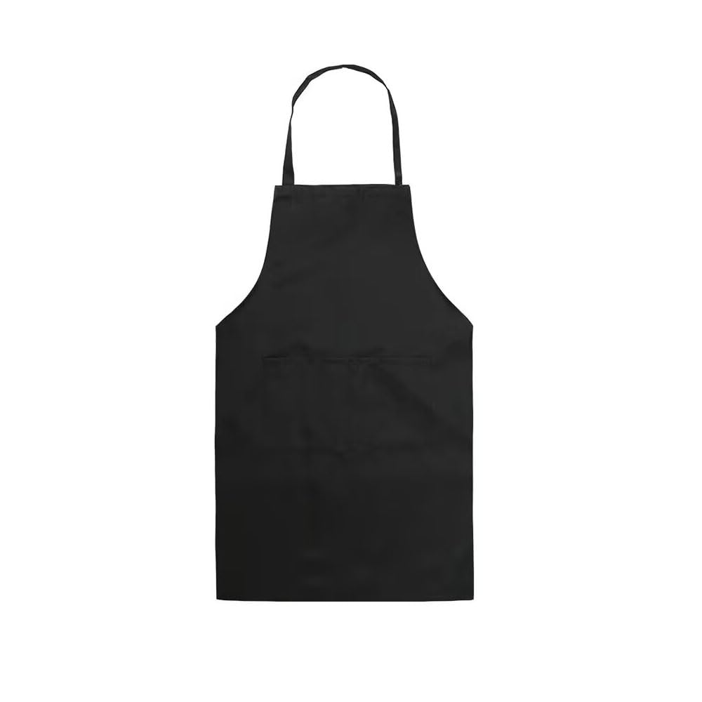 GOESUP 6 Pack Chef Apron Kitchen Cooking Apron with Two Pockets Baker Costume Aprons for Men and Women (Black)
