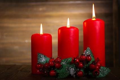 3 X 8 Inch Pillar Candles Set of 12 Bulk Event Pack Round Unscented Premium Wax Pillar Candles for Wedding, Spa, Party, Birthday, Holiday, Bath, Home Decor and Christmas Decors (3X8, Red)