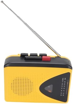 FOSA Cassette 4.7 3.3 1.5in Retro Player Recorder Portable AM FM Radio with Built in Speaker and Microphone for Home
