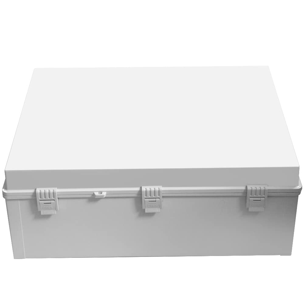 Big Size 23.62"x19.68"x8.66" IP67 Waterproof Enclosure Electrical Junction Box, Grey Shell ABS Outdoor Box With Covers (600x500x220mm)