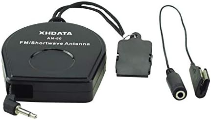 XHDATA AN-80 Shortwave Reel Antenna FM SW External Antenna Whip Antenna to Improve Signal Reception Suitable for FM SW