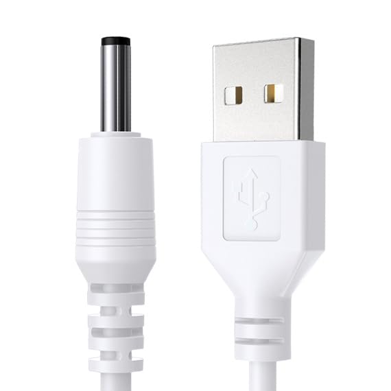 Cpneteion 5FT 3.5 1.35mm USB to DC Power Cable, x DC Replacement Charging Cord for Digital Alarm Clock, Kids Ok to Wake