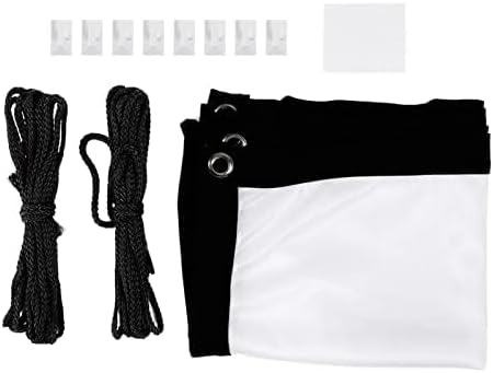 Yosoo Health Gear Screen,40 Inch 16:9 1.4-2.3m Portable Projector Thicken White Polyester Foldable Non-Crease for Home