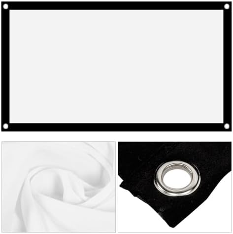 16:9 16:9 (40 inches) Projection Screen, Non Crease White Projector Screen, Thicken Portable Non Crease Soft White