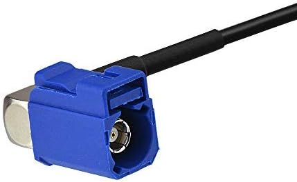 Eightwood Waterproof Active Navigation GPS Antenna Fakra Blue C Female Right Angle Magnetic Base for Car Stereo Head