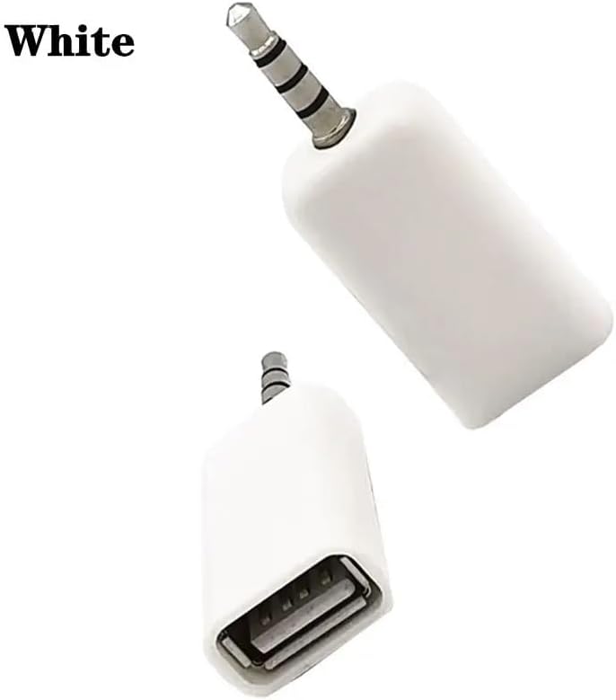 ThtRht 2 Pack 3.5mm MP3 ThrtRht AUX to Audio Adapter - USB A Female to Male Converter for USB Flash Drive, U-Disk, Car