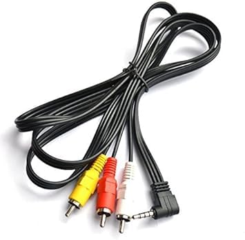 WsjiaboFux K2KC4CB00020AccessoriesCamera Black AV A/V Audio Video TV-Out Cable/Cord/Lead for Panasonic Camcorder