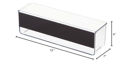 iDesign Magnetic Medium Clear Plastic Organizer Bins for Laundry Room Storage
