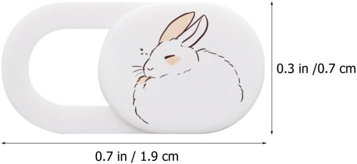 DIYEAH 3Pcs Cartoon Sleepy Bunny Cover Slide Privacy Protection for Tablets and Phones Ultra-Thin Webcam Cute Design