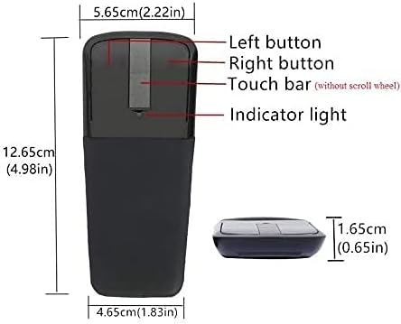 WUDEMWWFE Bluetooth Arc Mouse Foldable Slim and Portable Mini Wireless Computer Travel Mouse Folding Optical Touch Mice