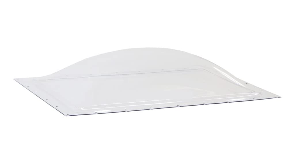 Straight Creek Trading SCT RV Skylight Bundle - Clear Outer Dome 14" x 22", Flange 17" x 25" and Inner Dome with Window 14" x 22" + Dicor 501LSW-1 Lap Sealant