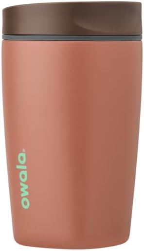 Owala SmoothSip Insulated Stainless Steel Coffee Tumbler - Reusable 12 oz Hot & Iced Coffee Mug | BPA Free, Cozy Cocoa