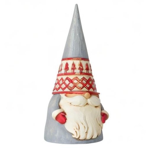 Enesco Jim Shore Heartwood Creek Nordic Noel Tree Hat Gnome God Jul Figurine, 6.1 Inch, Multicolor