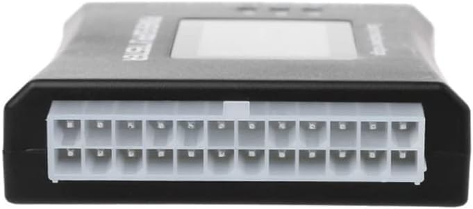 BUBUCAM 20/24 4/6/8 PC Power Supply Diagnostic LCD Computer Testing Device Computer Pin Supply Tester for SATA, IDE
