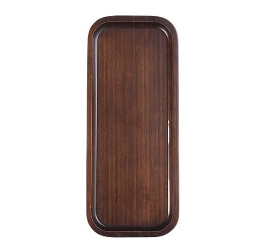 BEECO GIF2U Wood Vanity Tray, Bathroom Counter Solid Walnut Organizer, Toilet Tank Top Wooden Serving Plate for Dinner Tea Coffee (Natural Walnut Color, 14 x 5.9 inch)