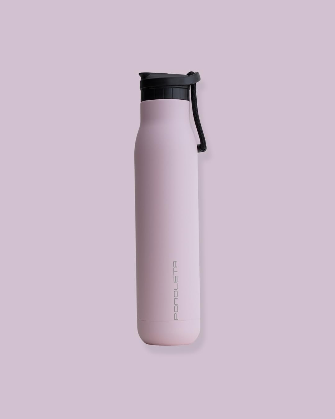 Ponoleta The Slim Bottle, Stainless Steel Water Bottle with Straw, Standard Mouth Water Bottle for Sports, Office and Travel, BPA-Free, Leak Proof