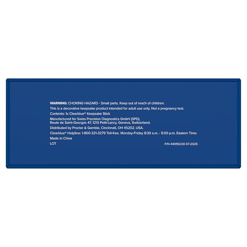 Clearblue Bedazzled Pregnancy Announcement Keepsake Stick 1ct; Unique and Memorable Reminder for Sharing Special Moments on Social Media