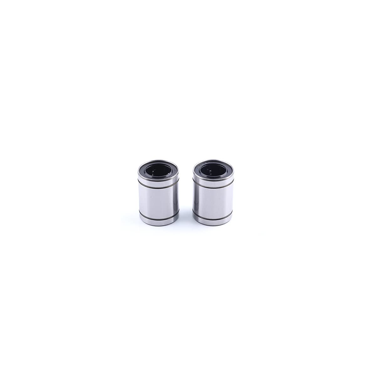 LM25UU Linear Ball Bearing, Bore Dia 25 mm, OD 40 mm, Width 59 mm, Used for Mechanical Sliding Tables, CNC Machine Tools, 3D Printers, Silver 2pcs