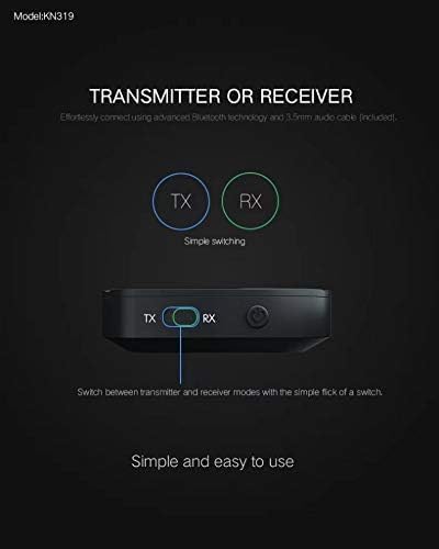 anbaole 5.0 2in1 3.5mm Bluetooth Adapter Transmitter Receiver Wireless AUX aptX Low Latency Adapter Suitable
