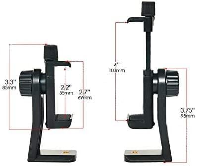 KLIOMAX 1/4" Phone Tripod Mount Adapter/Universal Tripod Phone Holder Stand, Fits Any Smartphone, Screw, Rotating