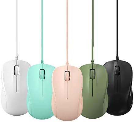 CORN 1200DPI, USB Silent Wired Computer Mouse with Easy Click for Office and Home, Premium and Portable, Compatible