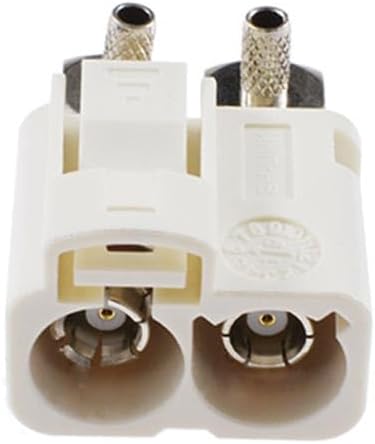 keisnoaja RG316 RG174 15mm 50ohm Fakra SMB B Double Female Right Angle RF Coaxial Adapter, Fakra B Double Female