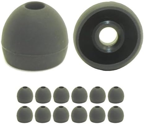 Earphones Plus 6 Pr Black Extra Large Ear Tips Replacement Ear Tips for in Ear Earbud Earphones