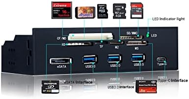 ciciglow 5.25inches 3.0 3.1 M2, 64G Internal Card Reader, USB Interface Multifunction Internal Card Reader Dashboard PC