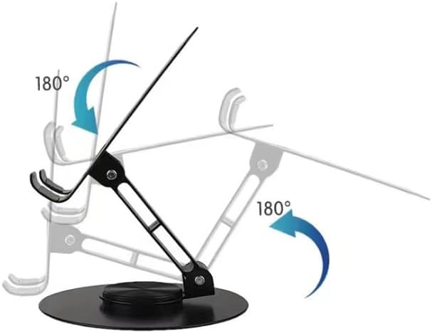 AHQQT 360 Multi-Angel Adjustable Rotation Metal Phone Stand Compatible with All Mobile Phones