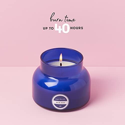 Capri Blue Scented Candles - Luxury Soy Wax Candle with Citrus & White Musk - Blue Jean (8 oz)