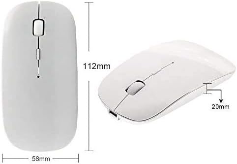 Tsmine 3 Bluetooth Wireless Mouse - Slim Rechargeable, Noiseless Click & Adjustable DPI Levels for Laptop, Tablet