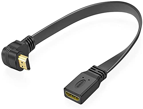URWOOW 90-Degree (1FT) HDMI Extension Cable High Speed Down Angle Male to Female Extension Wire Cord HDMI Extender