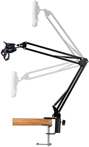 AceTaken 33'' 4-6.5'' Articulating Arm Phone Mount Stand for Baking Crafting Demo Videos/Live Streaming (Compatible