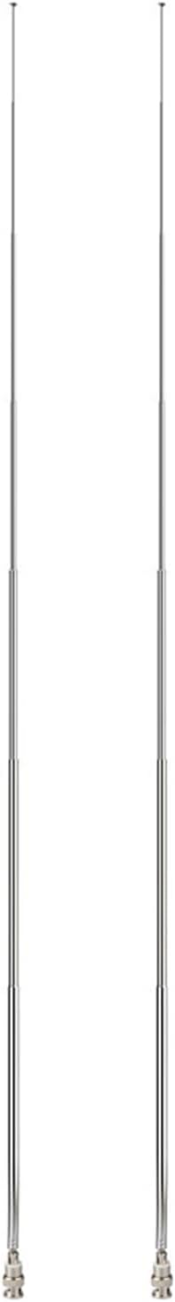 SZSAUTO 20-1300MHz 7 (2-Pack) Counter Police Radio Scanner Antenna BNC Male Section Telescopic Handheld Ham CB Antenna