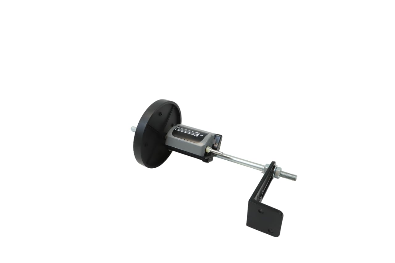 TRUMETER 2401-11MCG +/-1% ACCURACY, 1/2 METER WHEEL CIRCUMFERENCE, 2401 SERIES, 3000 RPM, 6 DIGIT DISPLAY, 7 MM SHAFT DIAMETER, MEASURING COUNTER UNIT, METER/CM MEASURING, ONE RUBBER COVERED PLASTIC W