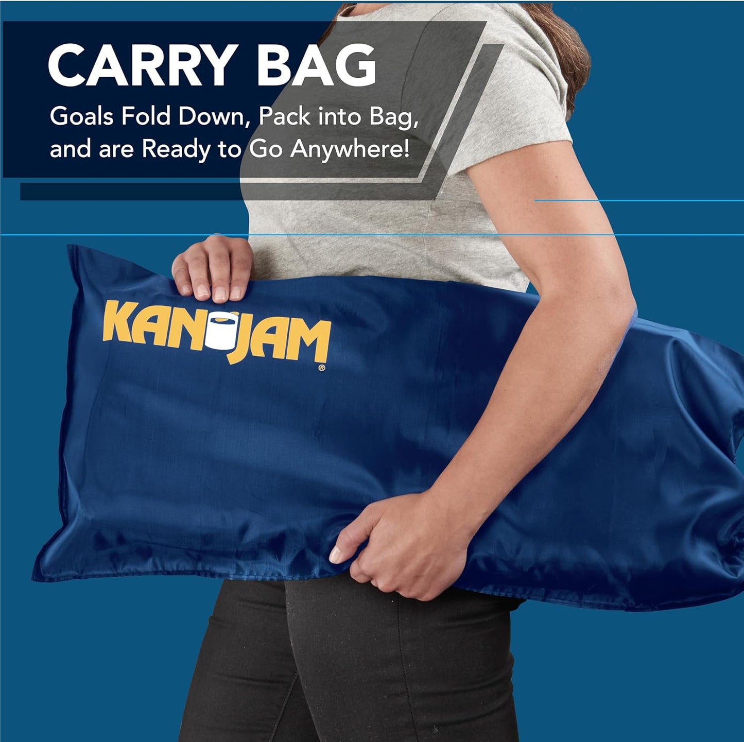 Kan Jam Pack ’N Go Portable Disc Toss Game Set – Foldable Travel Beach & Backyard Lawn Game with Flying Disc and Carry Bag – All-Weather Outdoor Tailgate Game