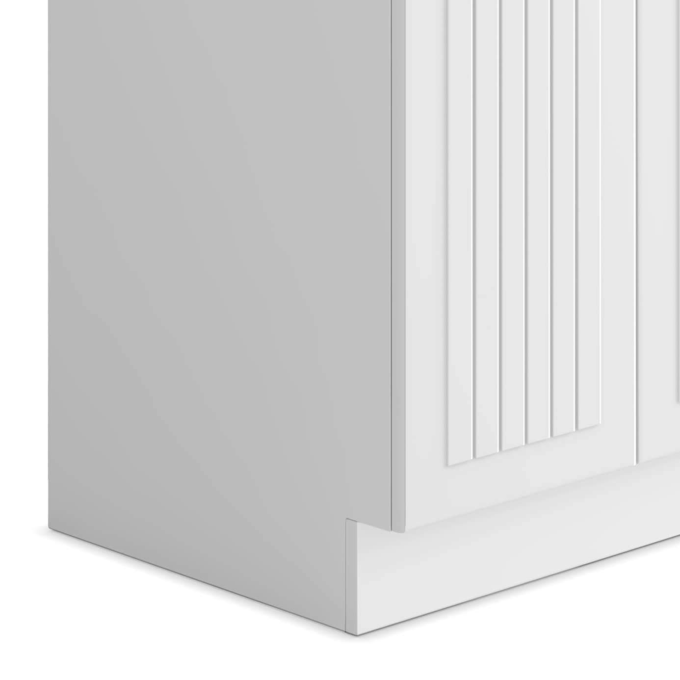 SIMPLIHOME Murphy All-in-One 24 inch Wide Utility Sink and Laundry Cabinet in Pure White Finish, Transitional Stainless Steel Sink Cabinet for Laundry Rooms with High-Arch Chrome Faucet and Storage