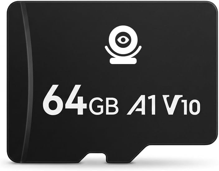 SECUPOE 64GB 10 FAT32 24/7 TF Memory Card Class High Speed Reading/Writing for Security Camera Dash Cam Recording,Black