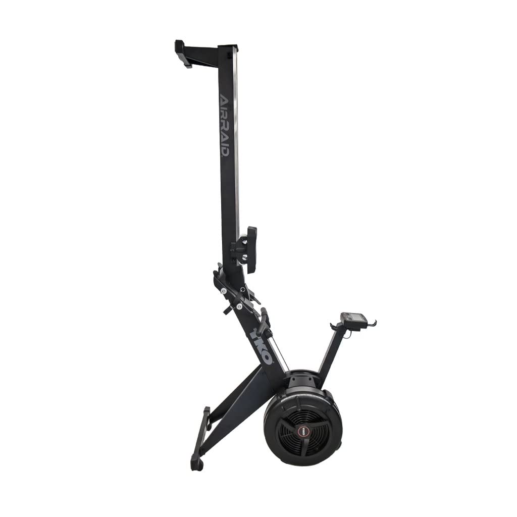TKO AirRaid Rower | Air Resistance Rowing Machine for Home & Commercial Use | Foldable Air Rowing Machine with 9 Damper Levels, LCD Console, Smooth Glide Rower Machine