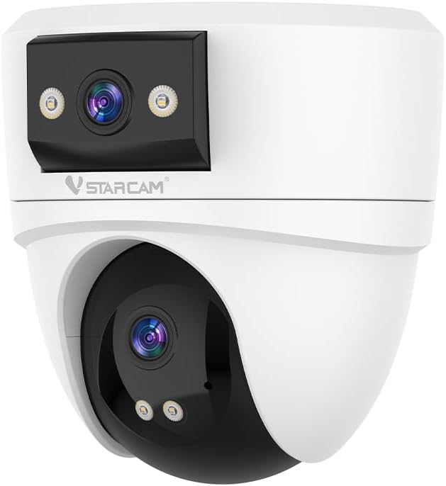 VSTARCAM 6MP 2.4G/5G 360 24/7 Dual Lens Indoor Security Camera Wireless, WiFi Dual-Band with PTZ & AI Auto Tracking