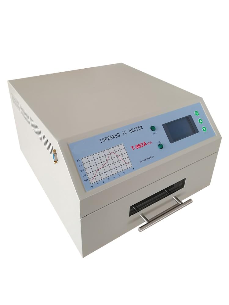 T962A-V2.0 Intelligent Infrared IC Heater PCB Soldering Furnace 1500W Reflow Oven with Exhaust Pipe and Online Funtion