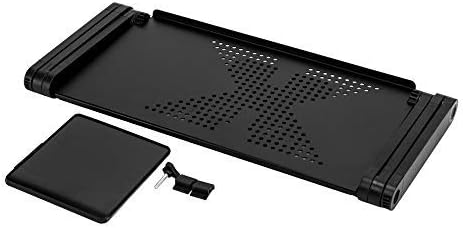 Lovinouse Upgraded Adjustable Aluminum Laptop Desk, with Cooling Fan, Mouse Pad, Notebook, MacBook Laptops Table Stand