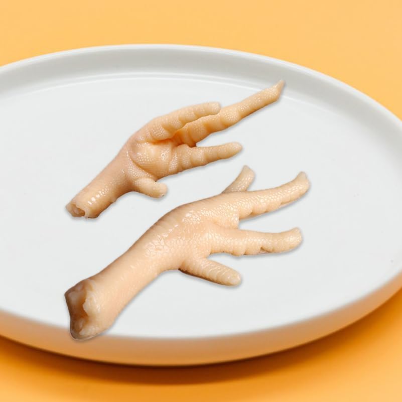 2 5.82X1.88X1.18 Inch Kisangel Realistic Chicken Feet Model Pcs Faux Food Display Props for Photography Kitchen Decor